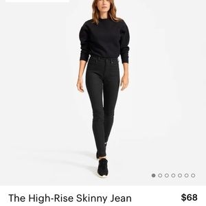 Everlane The High-Rise Skinny Jean Black Tall 29
